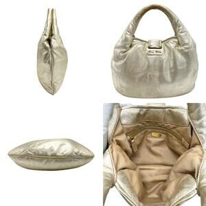 Miu Miu gold leather handbag